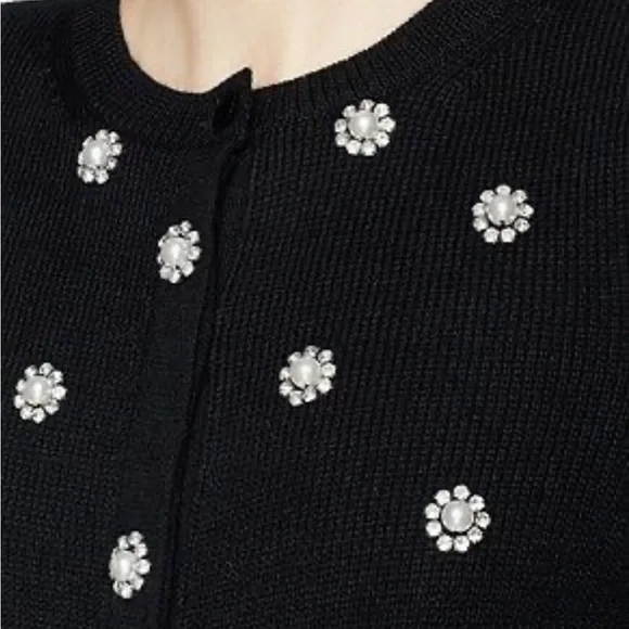 Alice and Olivia crystal and fear embellished cardigan